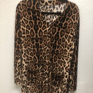 Leopard print cardigan style